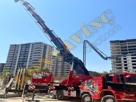 SCANIA ÜZERİNDE ASELKON MARKA 75 TON ÇİFT KIRMA VİNÇ