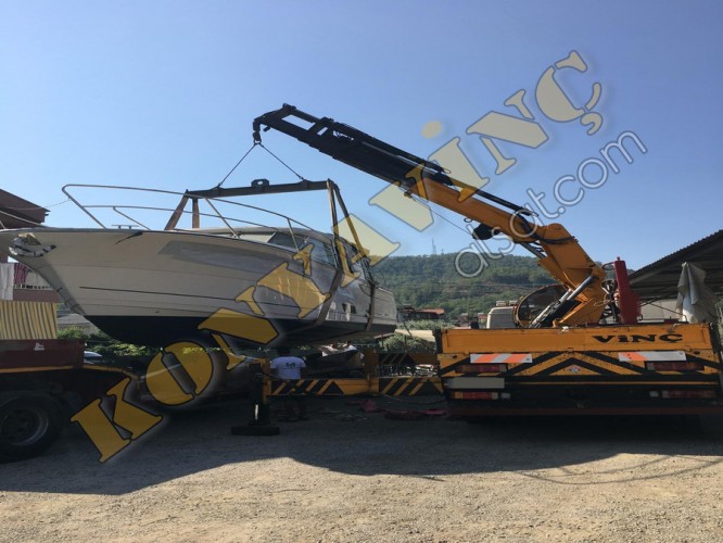 AKIN HİDROLİK 30 TON ÇİFT KIRMA VİNÇ MERCEDES 2521 ÜZERİNDE