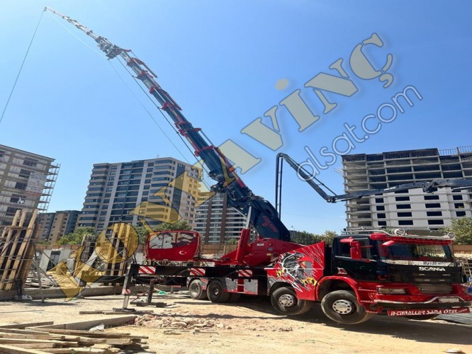 SCANIA ÜZERİNDE ASELKON MARKA 75 TON ÇİFT KIRMA VİNÇ