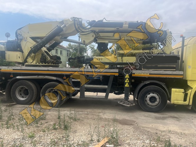 SATILIK HİDROKON 55 TON ÇİFT KIRMA VİNÇ SCANİA ÜZERİNDE
